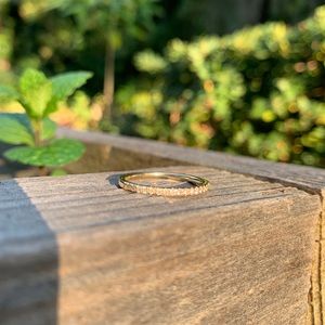 SOLD! Dainty Half Eternity Diamond Wedding Band.